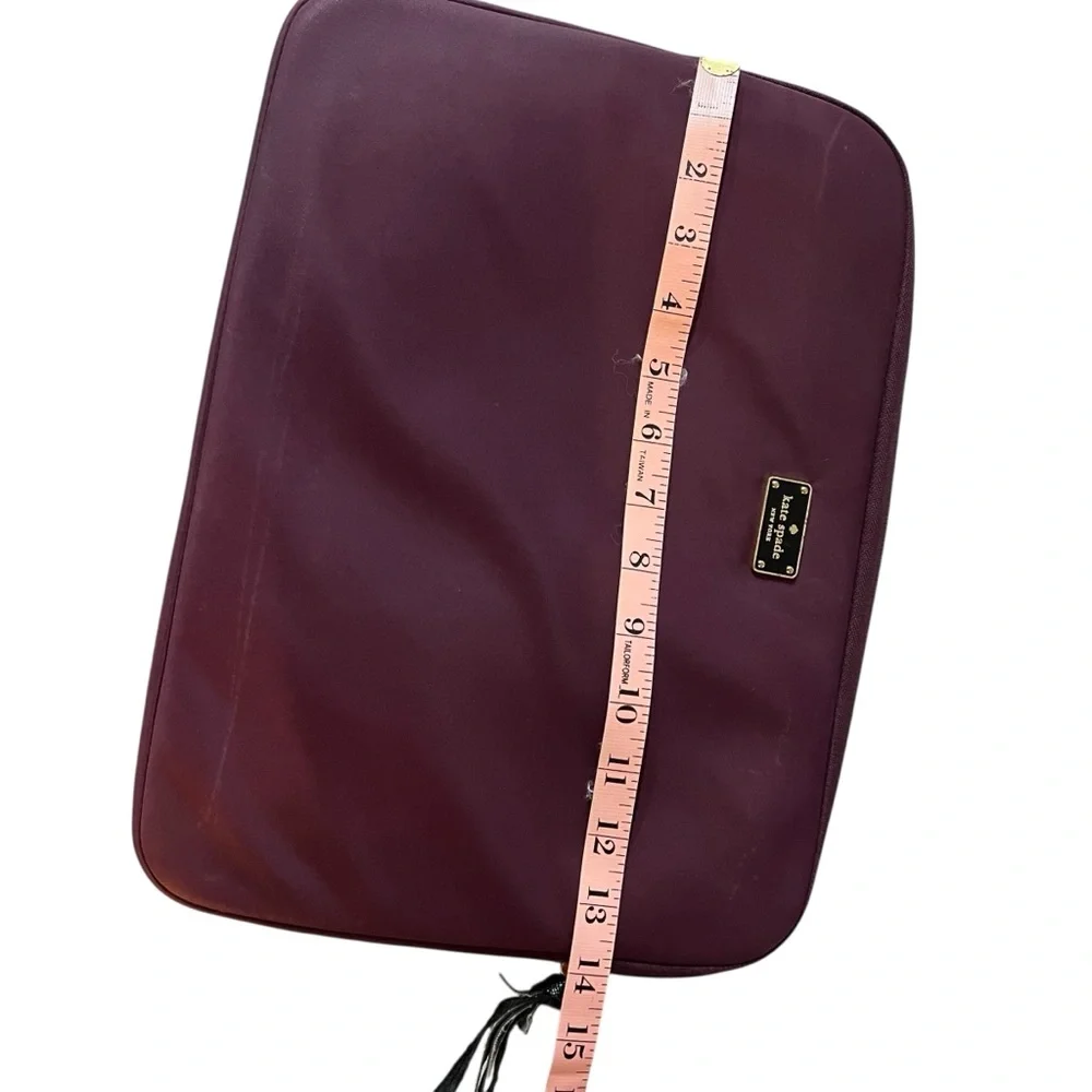 Kate Spade Purple 14” Tablet Laptop Sleeve Case Padded Zip Tech Accessory